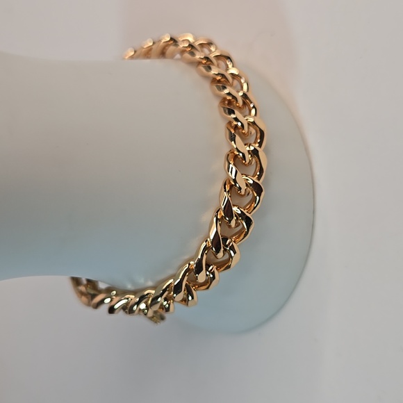 Ettika Starry Charms Gold Chain Bracelet with Star Charm Rhinestones Adjustable - Picture 8 of 11